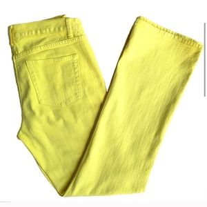 J. Crew Bootcut Bright Yellow Jeans SZ 33
